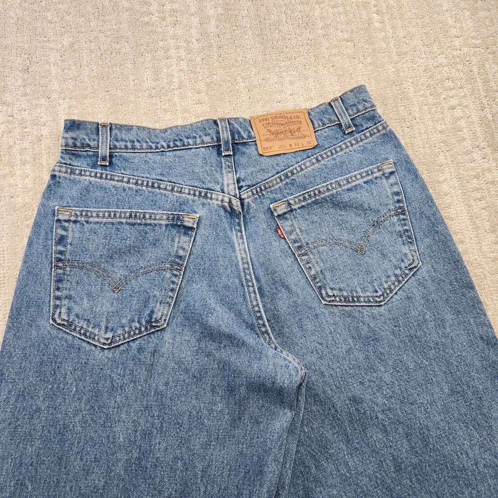 Vintage Levis 567 Jeans Men 33x32 Extra Wide Leg USA MADE Baggy 90s Denim